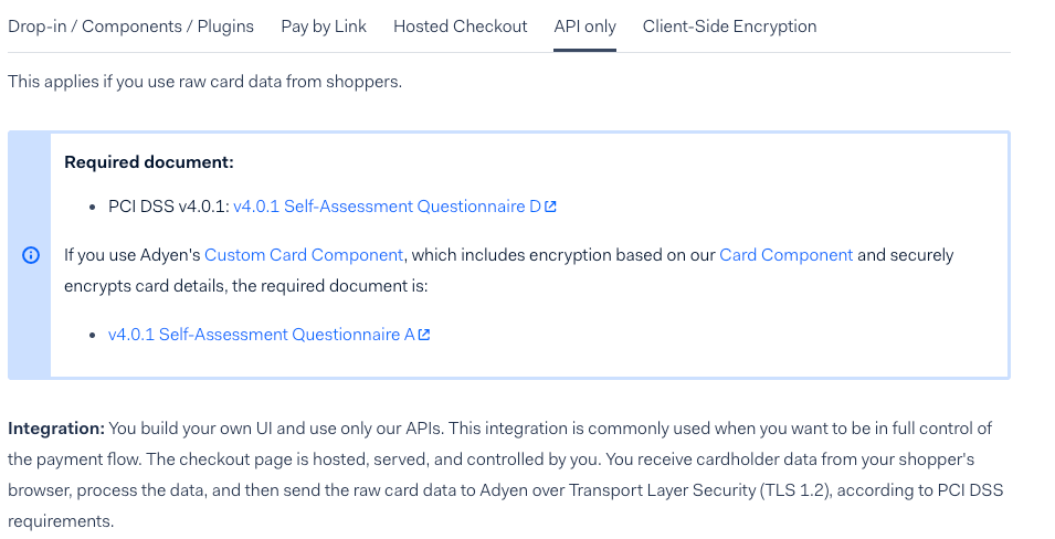 adyen iframe SAQ A 問卷
